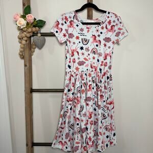 Dot Dot Smile Unicorn Rainbow Cap Sleeve Dress Size 8 10